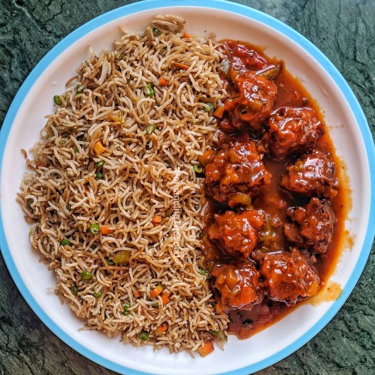 Veg Fried Rice with Manchurian